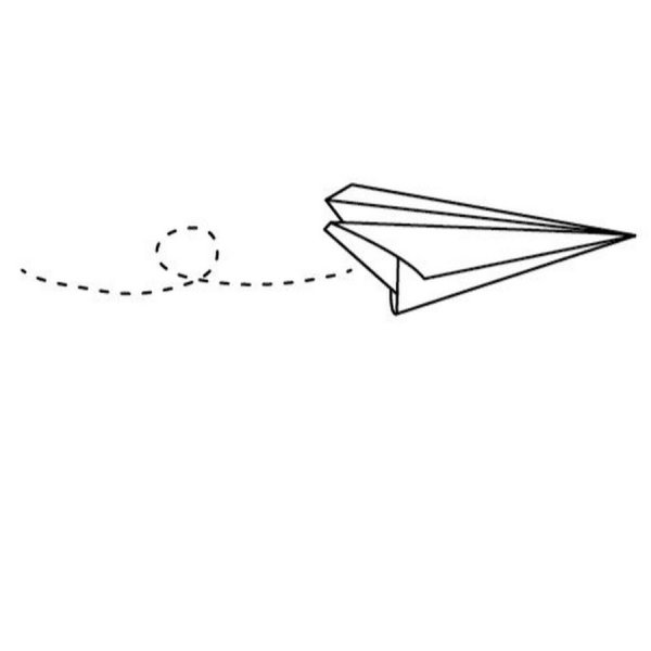 Эскиз бумажный самолоет