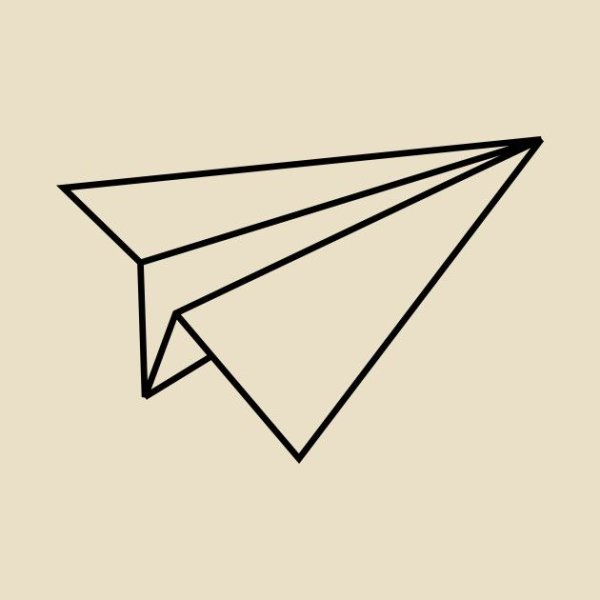 Эскиз самолетика из бумаги