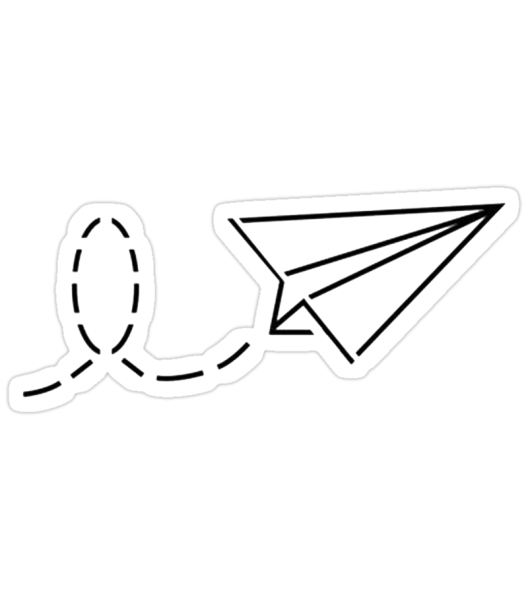 Эскиз бумажного самолета