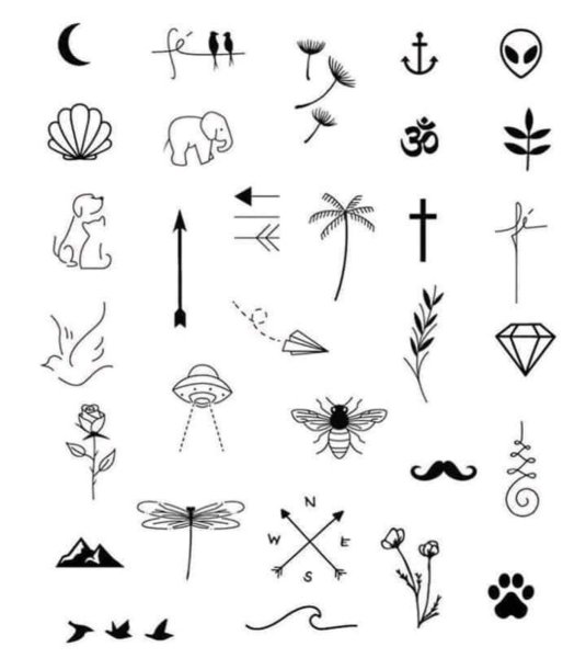 Татуировки маленькие искиз