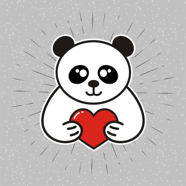 Пандочка с сердечком