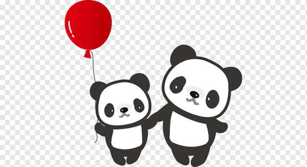 Дае пандочки с сердечком