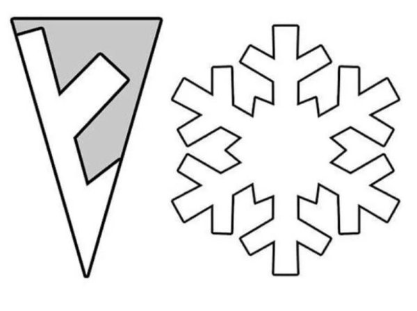 Снежок трафарет для вырезания