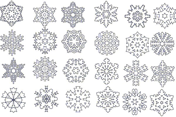 Трафарет «снежинки»