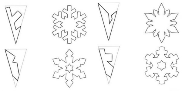Трафарет «снежинки»