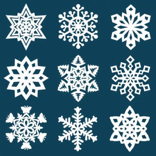 Трафарет «снежинки»
