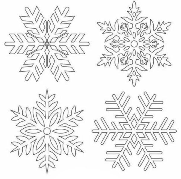 Трафареты на окна новогодние звезды