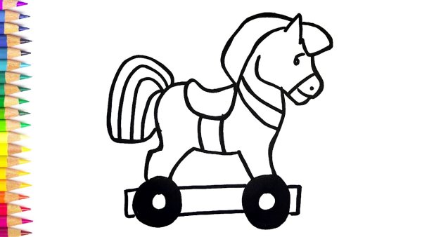 Раскраска. Лошадка