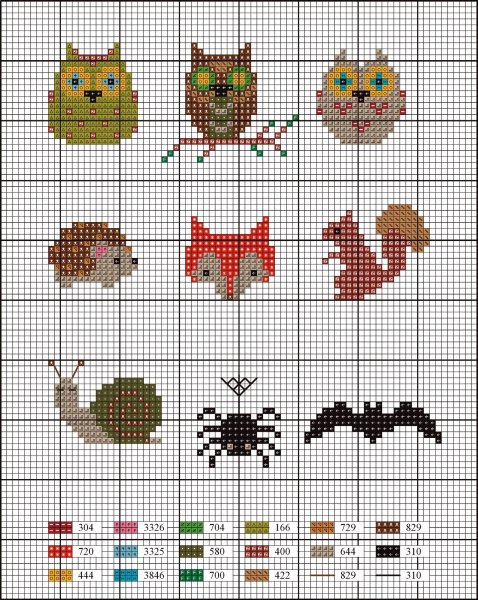 Вышивка крестом маленькие