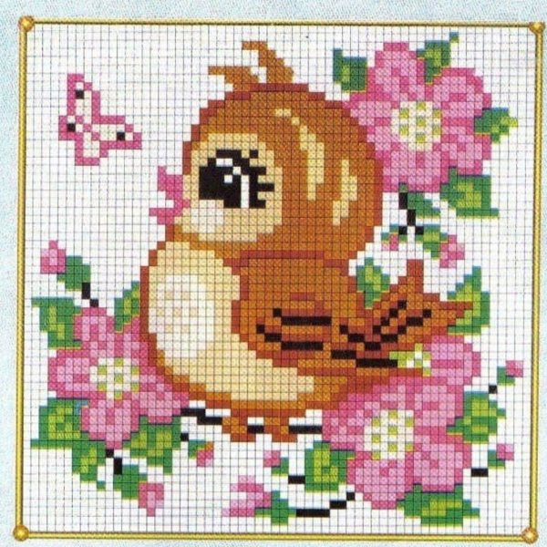 Схема вышивки крестом маленькие