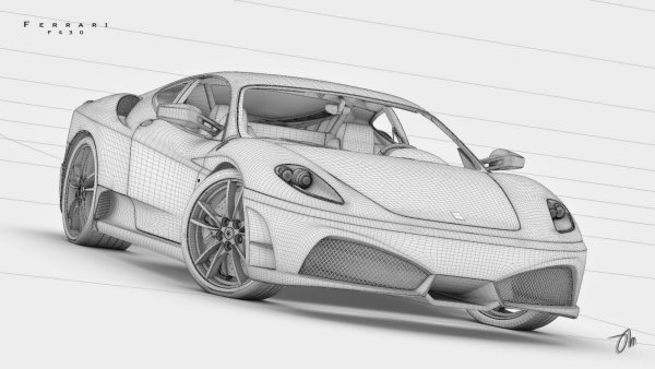 Спортивный автомобиль рисунок