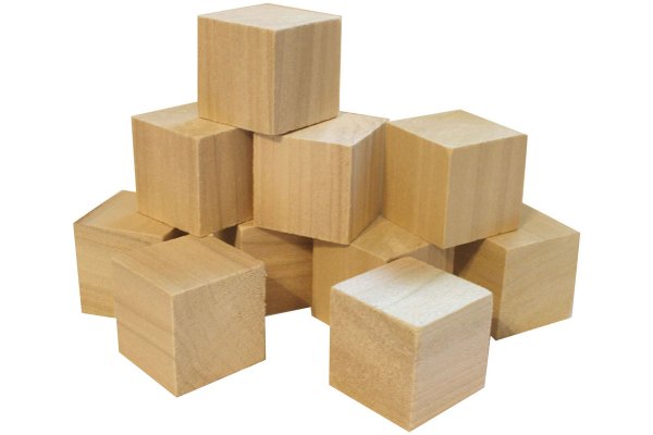 Деревянные крупные кубики