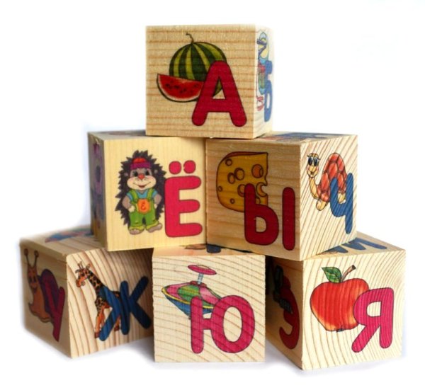 Кубики развивающие деревянные игрушки Азбука д489а
