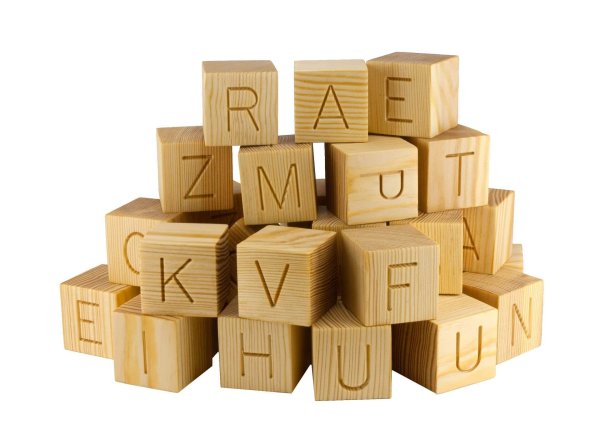 Кубики с английскими буквами