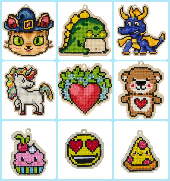 Маленькие схемы для алмазной мозаики