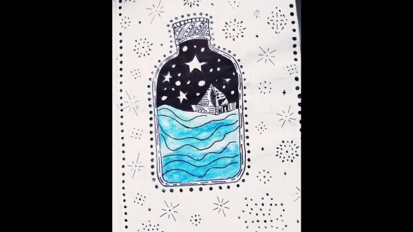 Новогодние скетчи для скетчбука