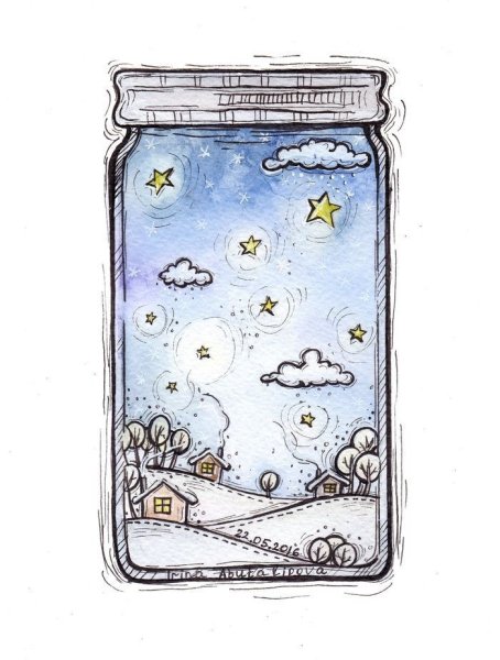 Минимализм карандашом