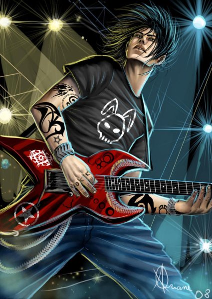 Парень рокер арт