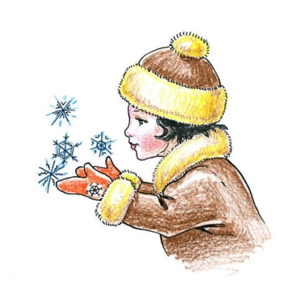 Девочка зима рисунок