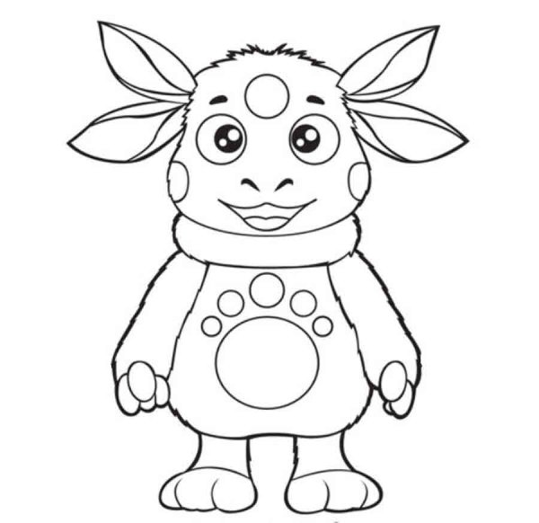 Герои мультика Лунтик раскраска