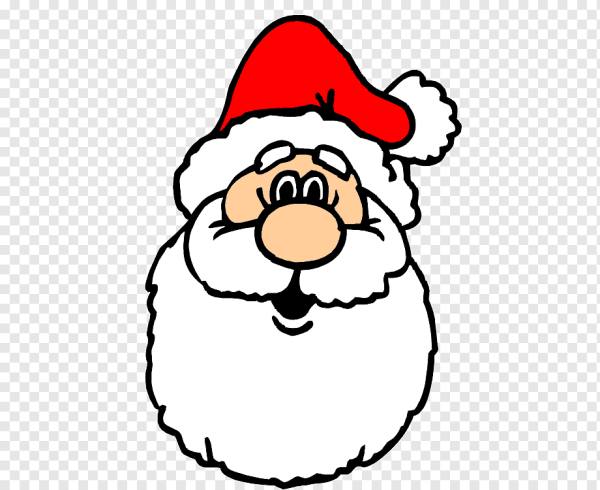 Мультяшная голова Деда Мороза