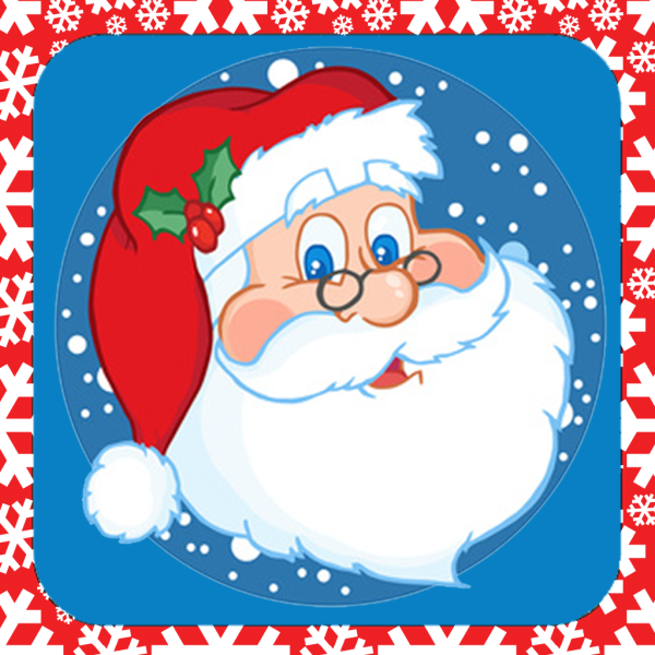 Мультяшное лицо Деда Мороза