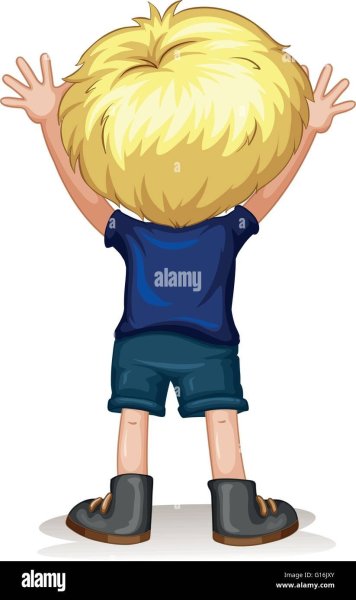 Мальчик со светлыми волосами нарисованный