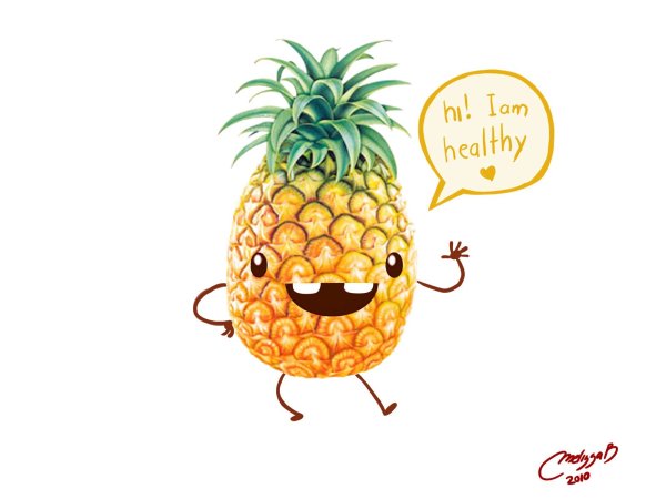 Веселые фрукты ананас