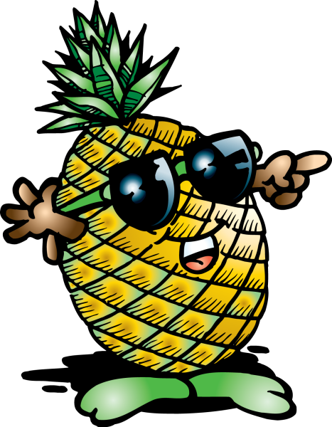 Ананас мультяшный