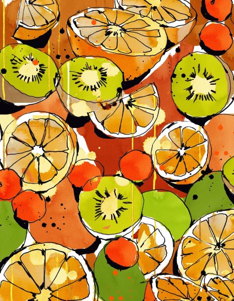 Эскиз фруктов