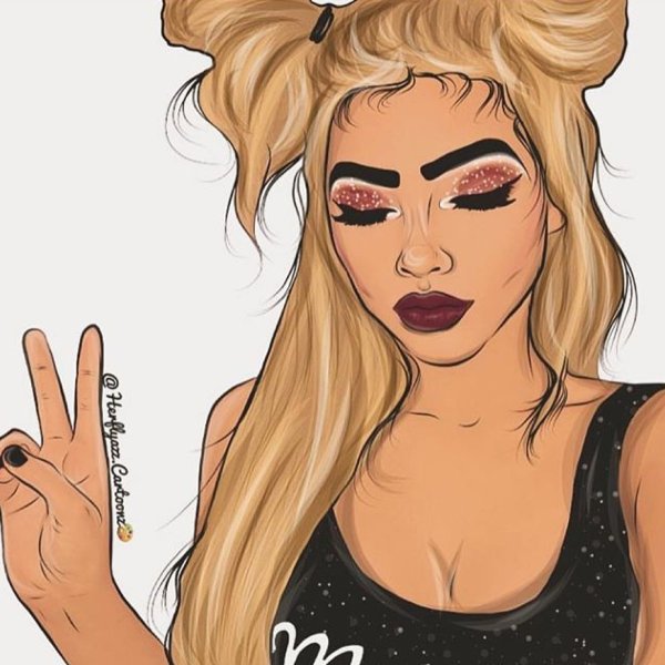 Аватарка блондинка рисунок