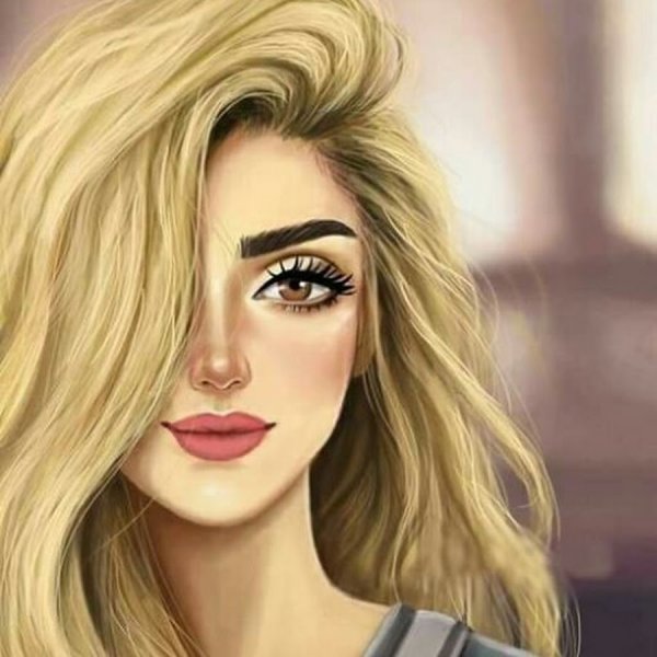Картинка девушка нарисованная