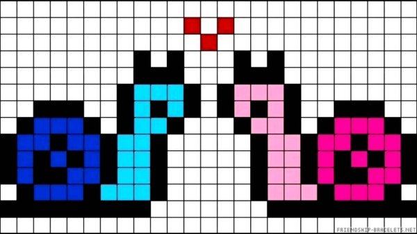 Рисунки по клеткам Панда