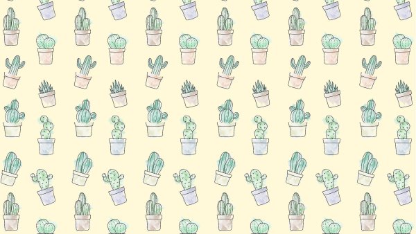 Бумага для скрапбукинга с кактусами