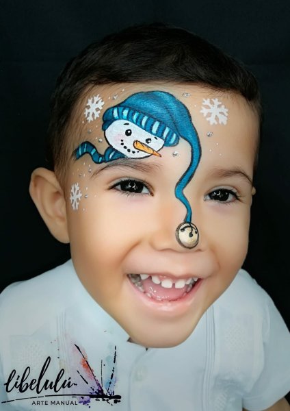 Новогодний аквагрим для мальчиков