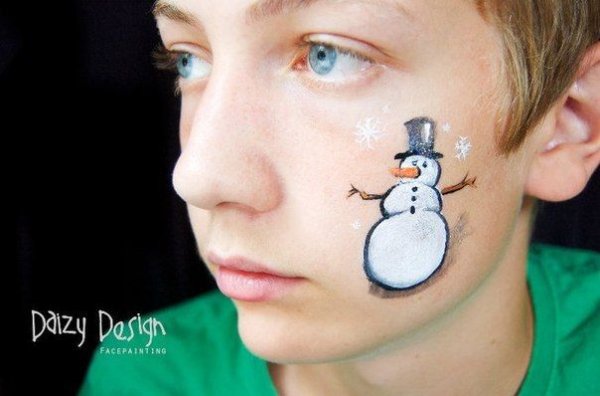 Зимний аквагрим для мальчиков