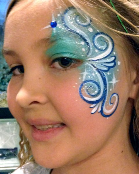 Зимний аквагрим