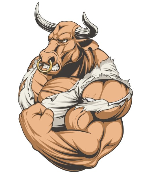 Бык с гантелей