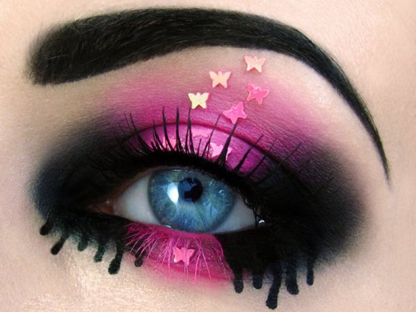 Красивые макияжи глаз яркие с рисунком