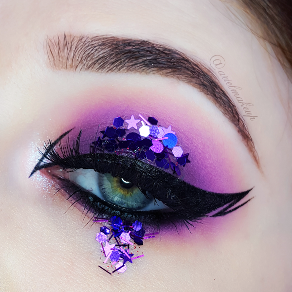 Фиолетовый макияж Эстетика