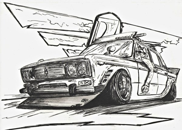 Раскраски машины дрифт