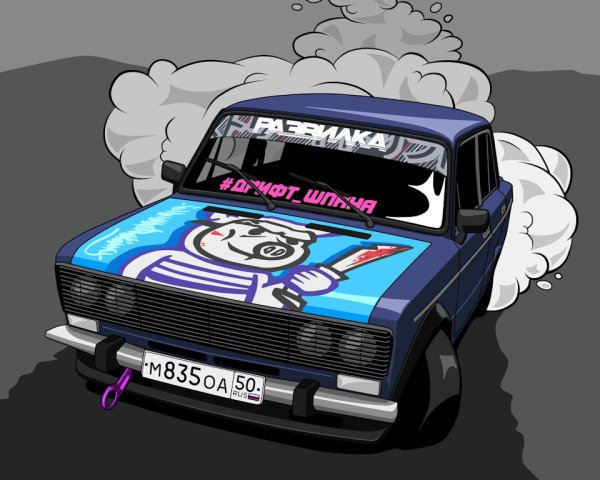 Арт ВАЗ 2107 дрифт