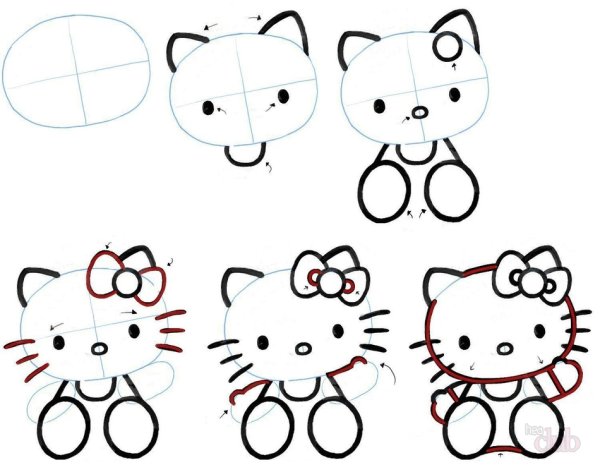 Рисунки пошагово