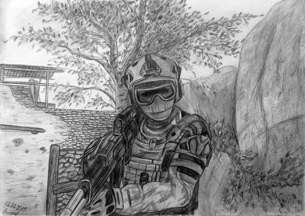 Раскраска Warface