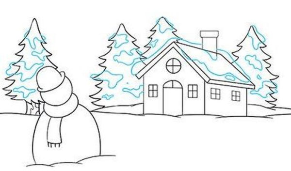 Зимние игры раскраска