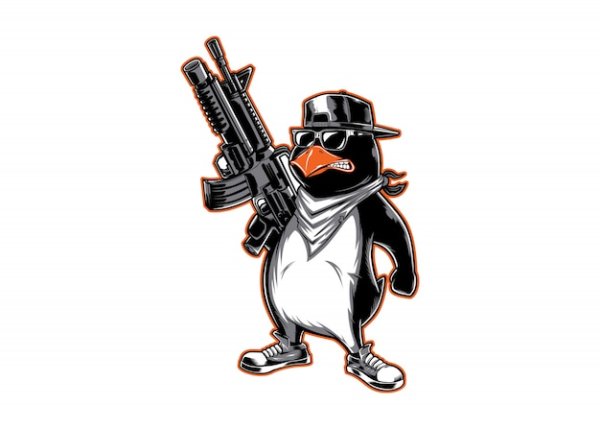 Пингвин с пистолетом