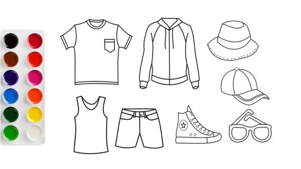 Детская одежда нарисованная