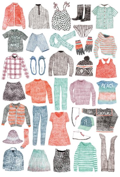 Модные иллюстрации сумка