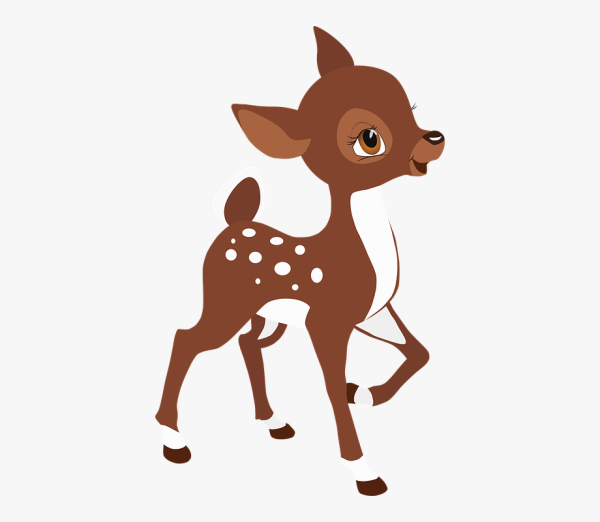 Олененок контур