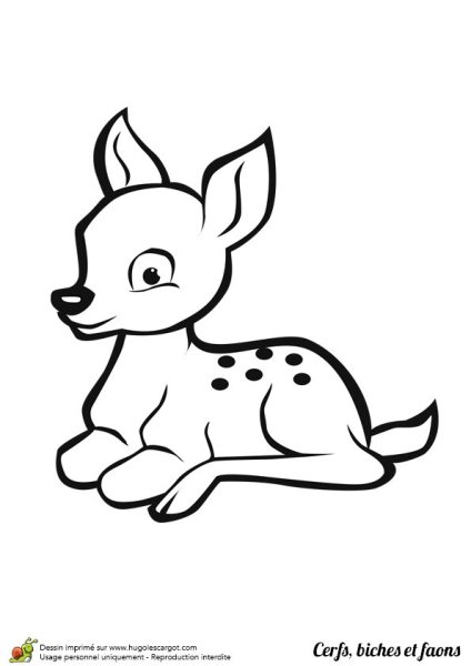 Олененок мультяшный